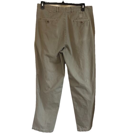 80s/90s Abercrombie & Fitch High Rise Olive Green Chino Pants 36x32 (35x31.5) - Picture 2 of 15